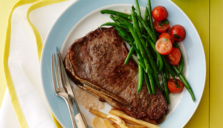 Steak Tomates Haricots Vert